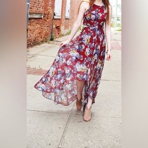Bohemian Rhapsody Cut Out Floral Maxi Dress